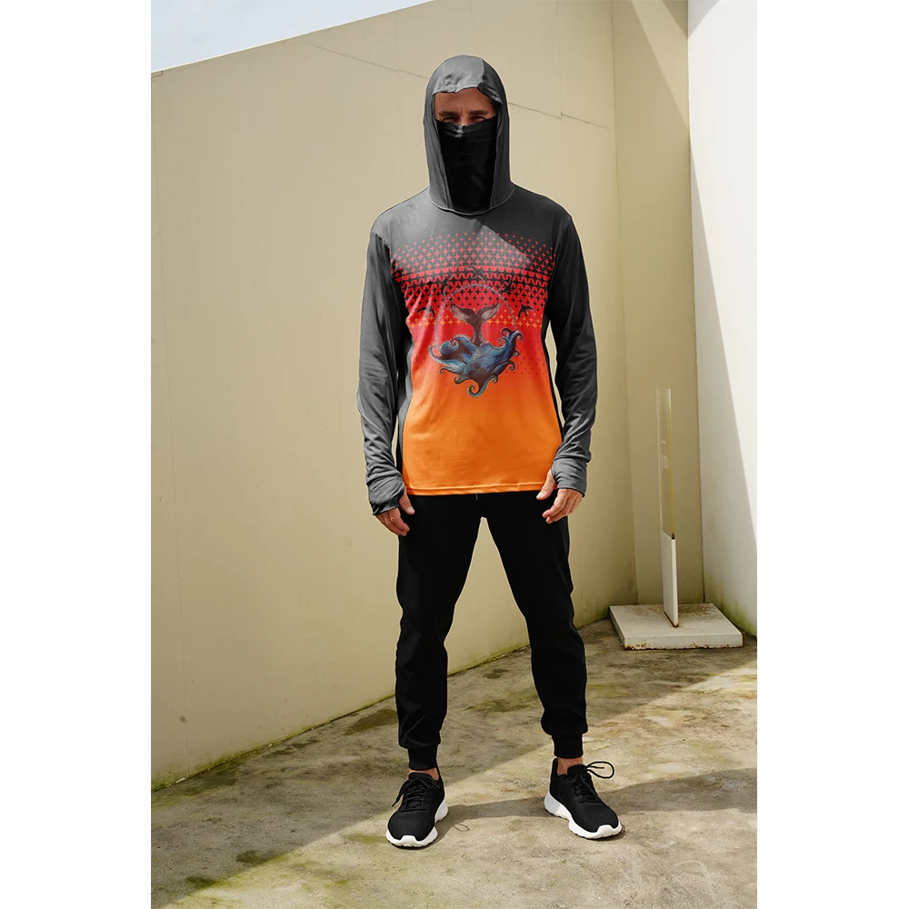 Fishing Hoodie - قمصان صيد للرجال مع قناع وغطاء