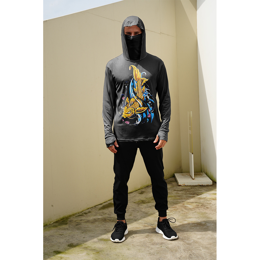 قمصان صيد للرجال مع قناع وغطاء - مراجعة Fishing Hoodie وسعره