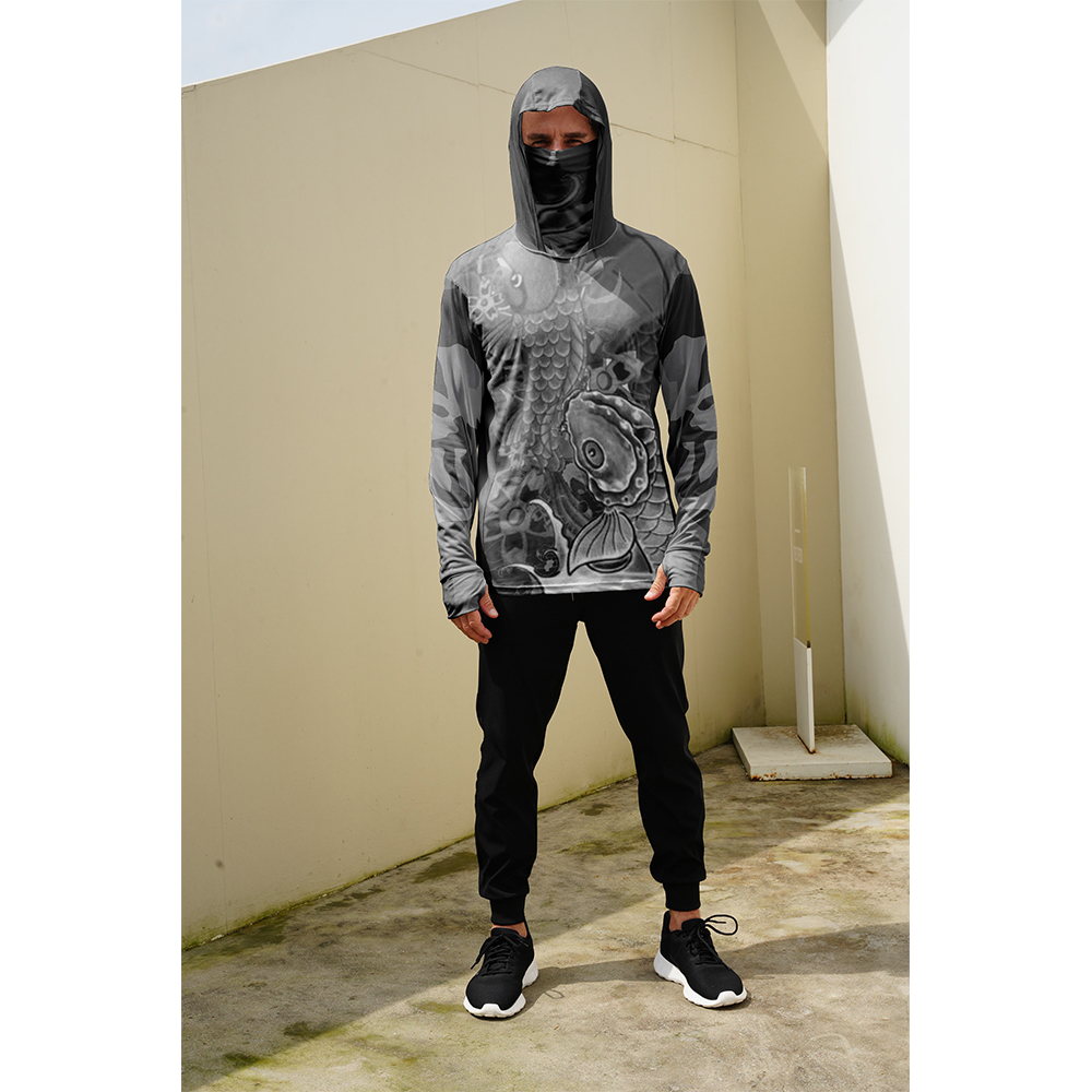 قمصان صيد للرجال مع قناع وغطاء - مراجعة Fishing Hoodie وسعره