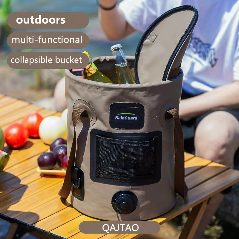 دلو محمول قابل للطي سعة 25 لتر - مراجعة Fishing Bag Waterproof وسعره