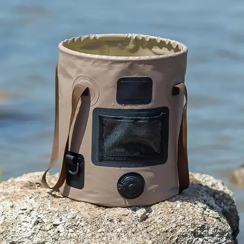دلو محمول قابل للطي سعة 25 لتر - مراجعة Fishing Bag Waterproof وسعره